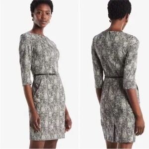 M.M. Lafleur Etsuko Crackle Sheath Dress size 8  *belt not included*